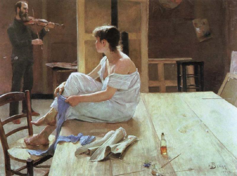 Richard Bergh after the pose France oil painting art